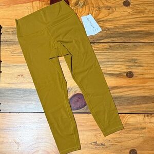 Athleta Womens Transcend 7/8 Legging Olive Green